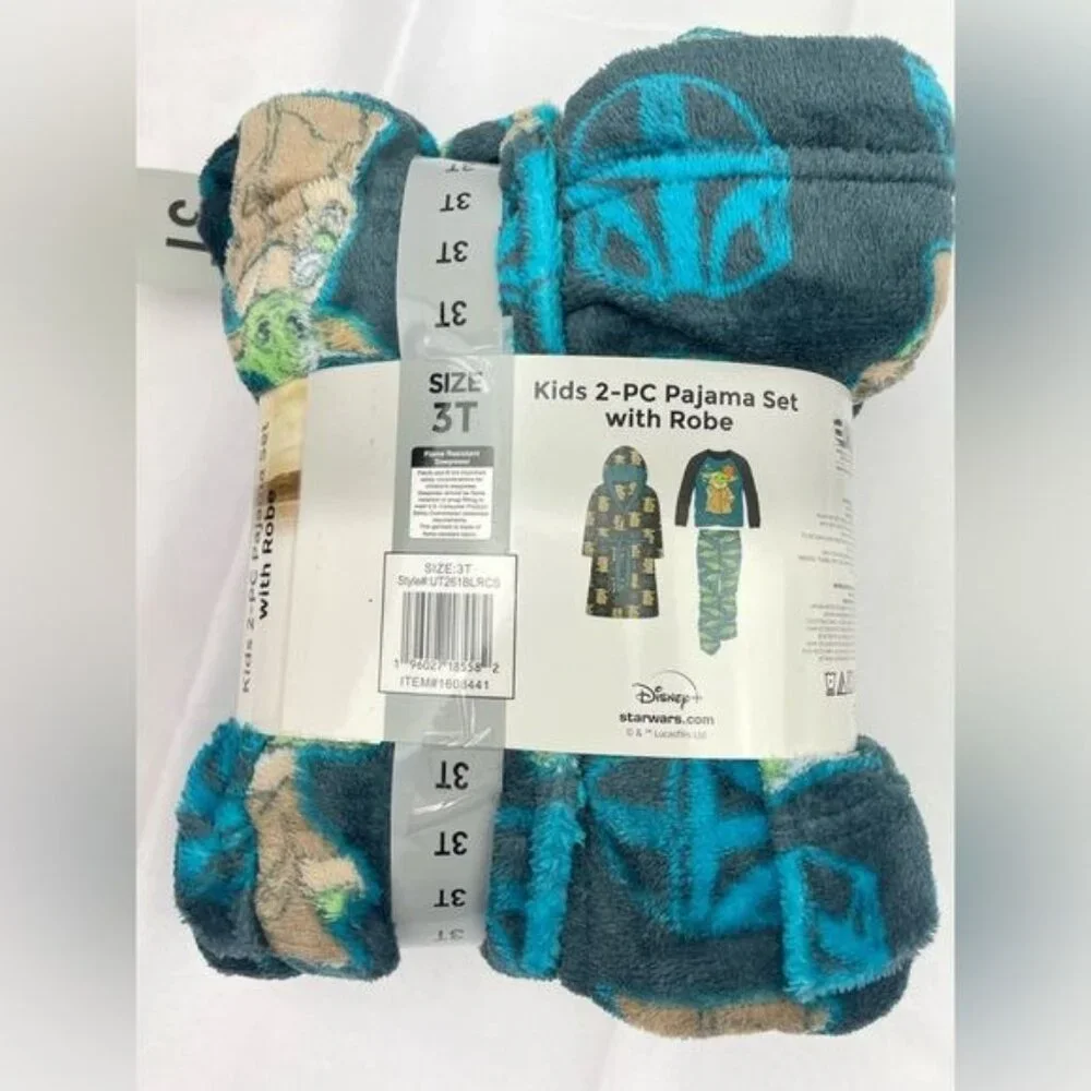 DISNEY Star Wars Kids' 2-piece Pajamas with Robe long Sleeve Size 3T